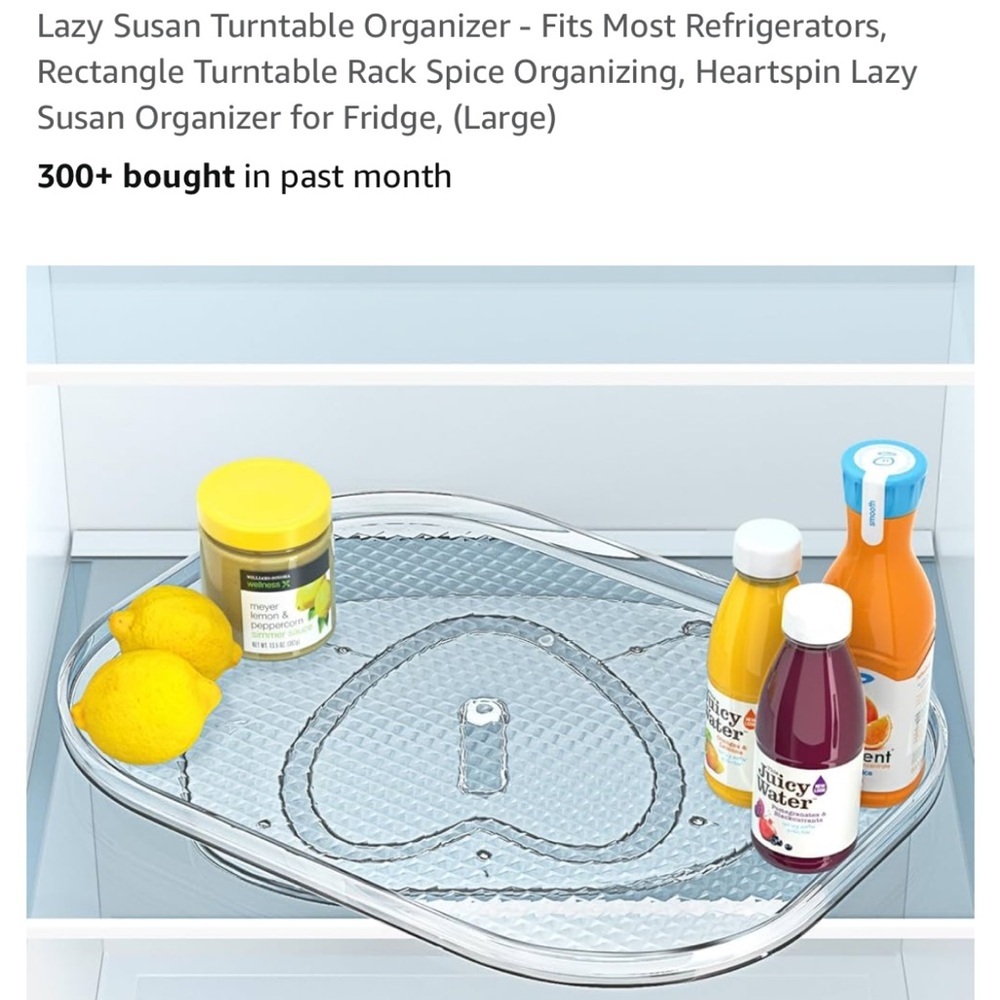 Clear Lazy Susan Turntable Organizer - Clear